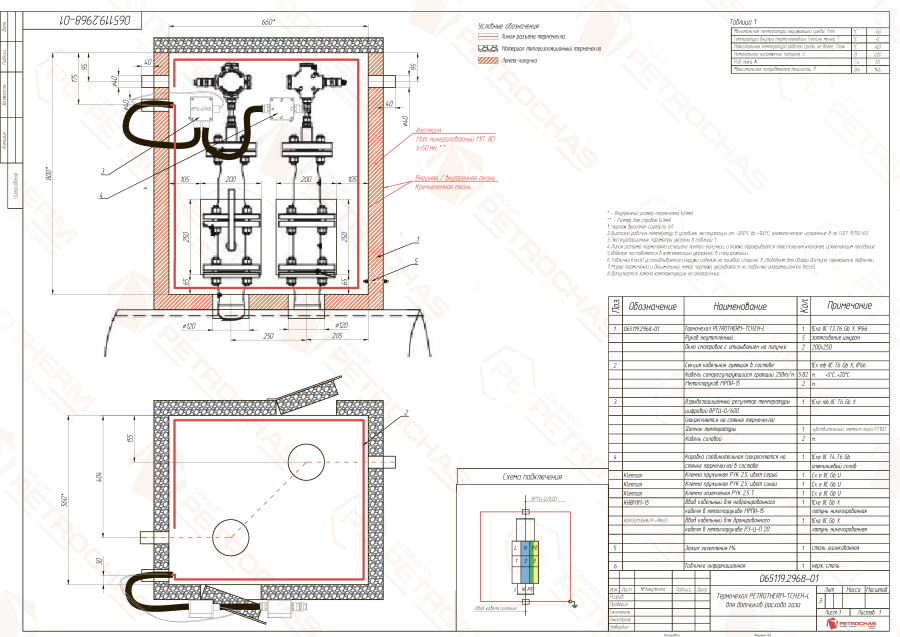 Термочехол PETROTHERM-TCH.EH-L (065119.2968-01) для расходомера