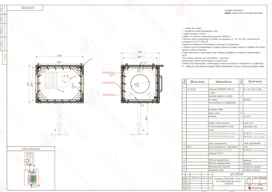 Термошкаф PETROTHERM-TSH.GP-B1-EH (674791.510)