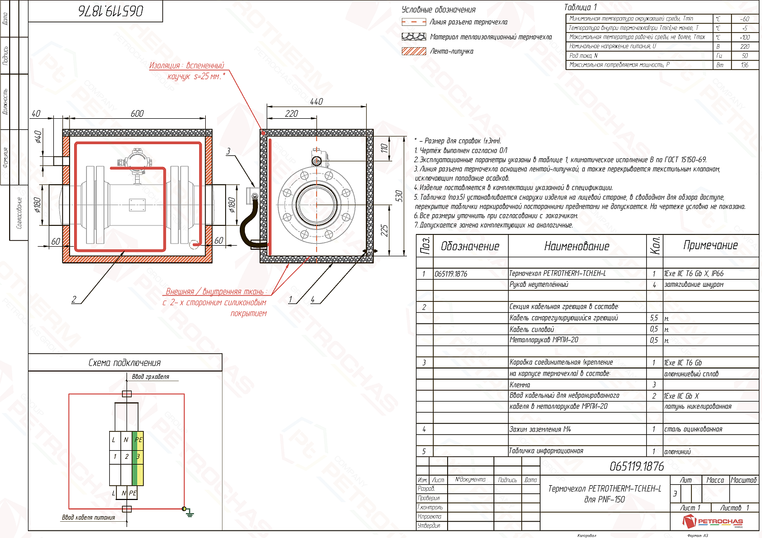 Термочехол PETROTHERM-TCH.EH-L (065119.1876) для расходомера