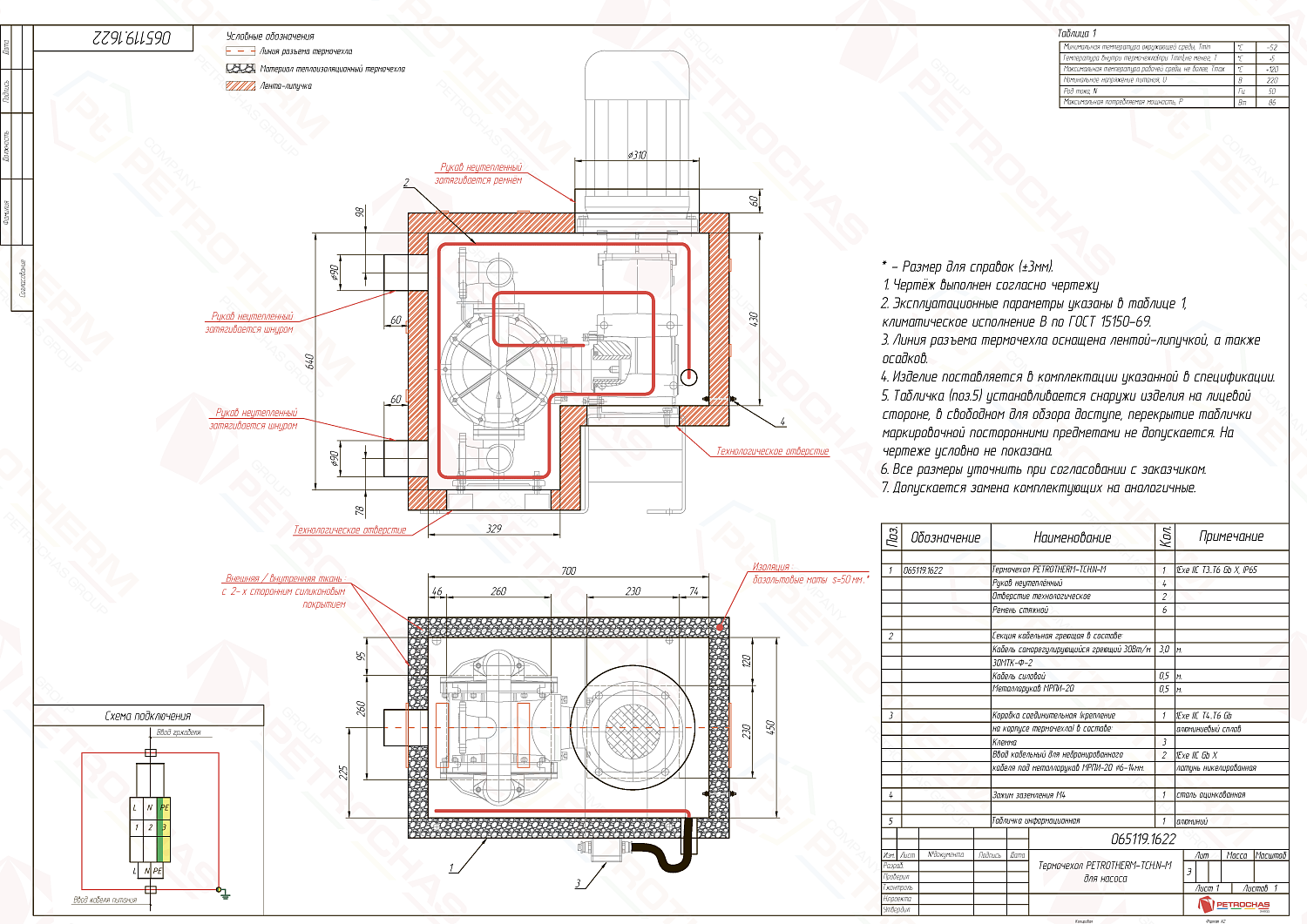 Термочехол PETROTHERM-TCH.EH-M (065119.1622) для насосного оборудования