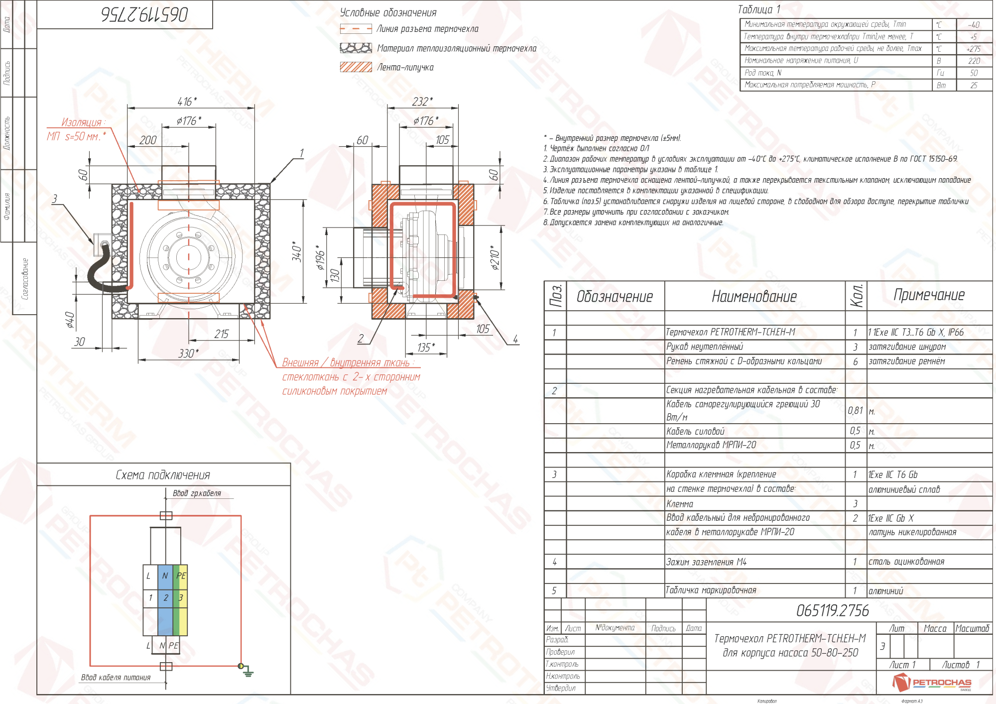Термочехол PETROTHERM-TCH.EH-M (065119.2756) для насосного оборудования