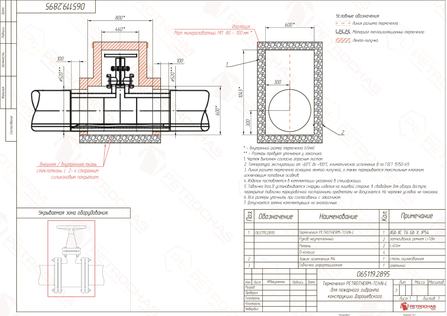 Термочехол PETROTHERM-TCH.N-L (065119.2895) для гидранта