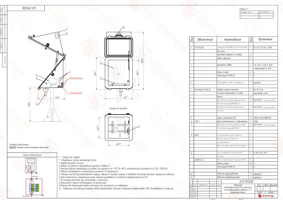 Термошкаф PETROTHERM-TSH.GP-P1-EH (674791.558)