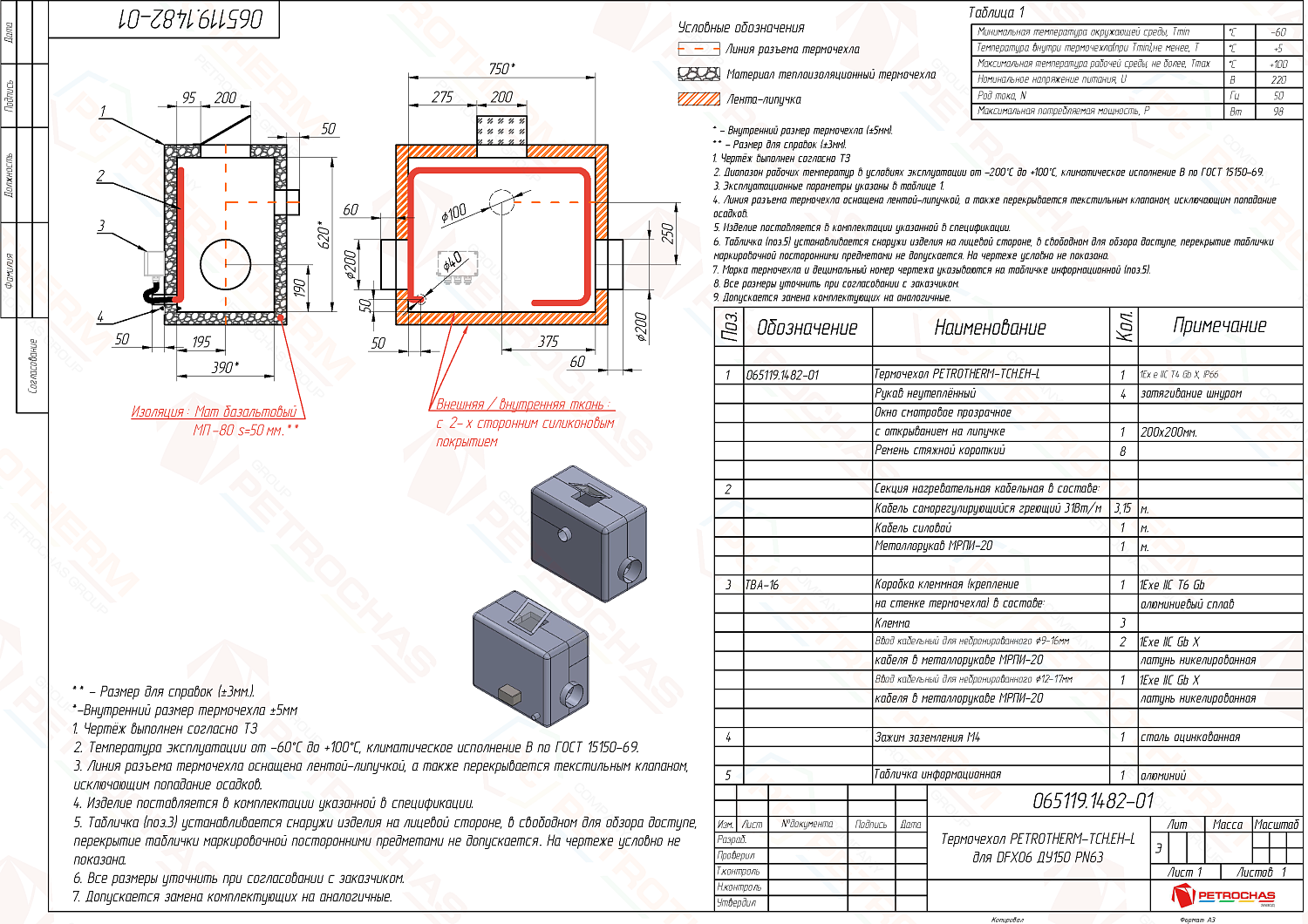 Термочехол PETROTHERM-TCH.EH-L (065119.1482-01) для расходомера