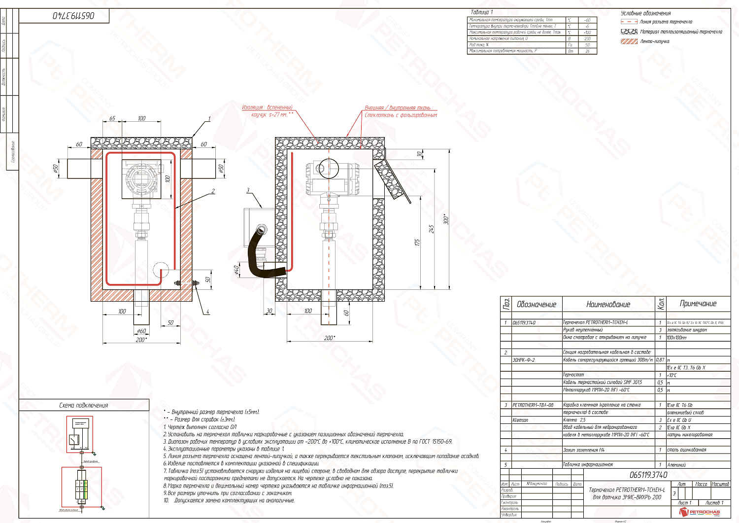 Термочехол PETROTHERM-TCH.EH-L (065119.3740) для расходомера