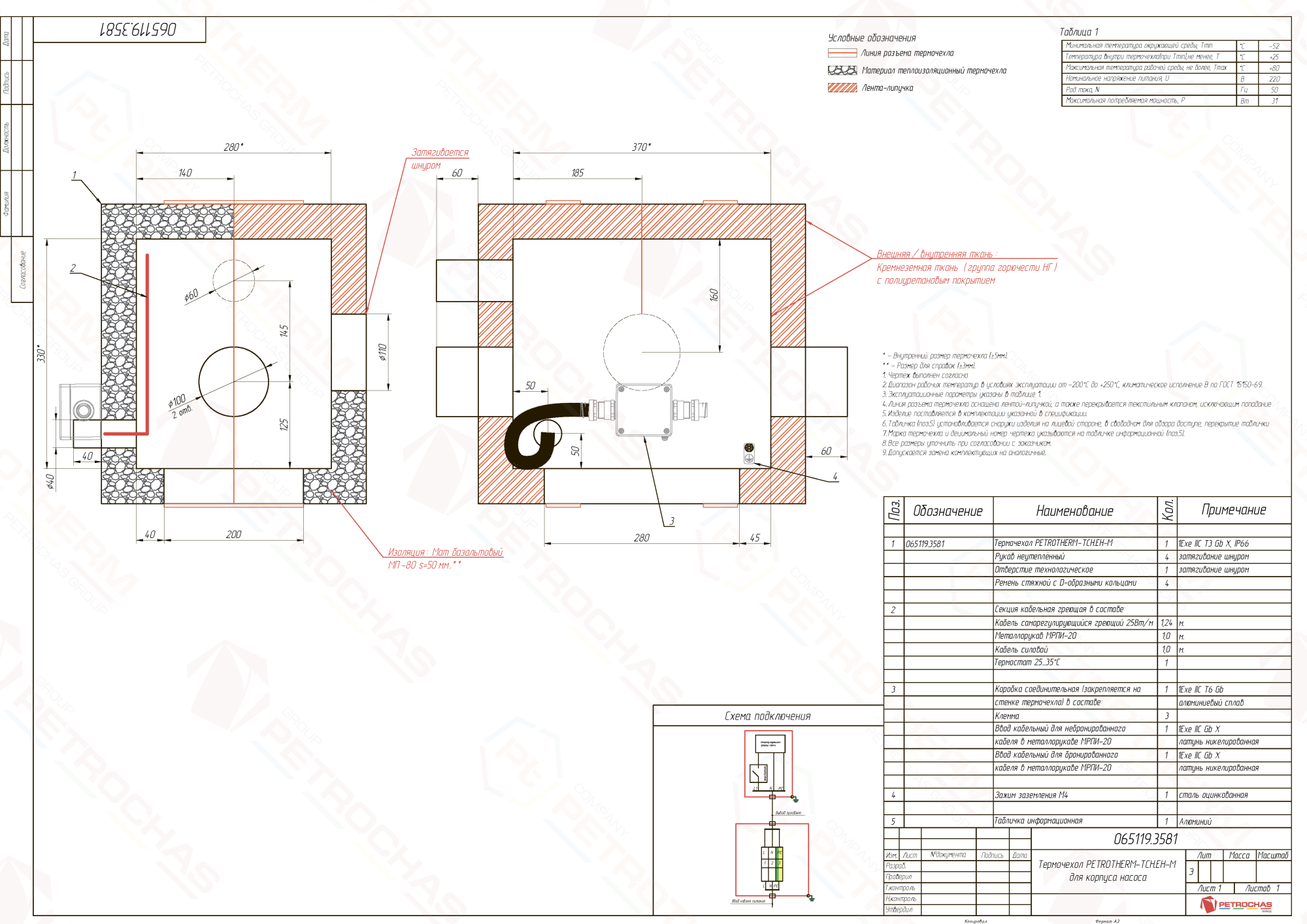 Термочехол PETROTHERM-TCH.EH-M (065119.3581) для насосного оборудования