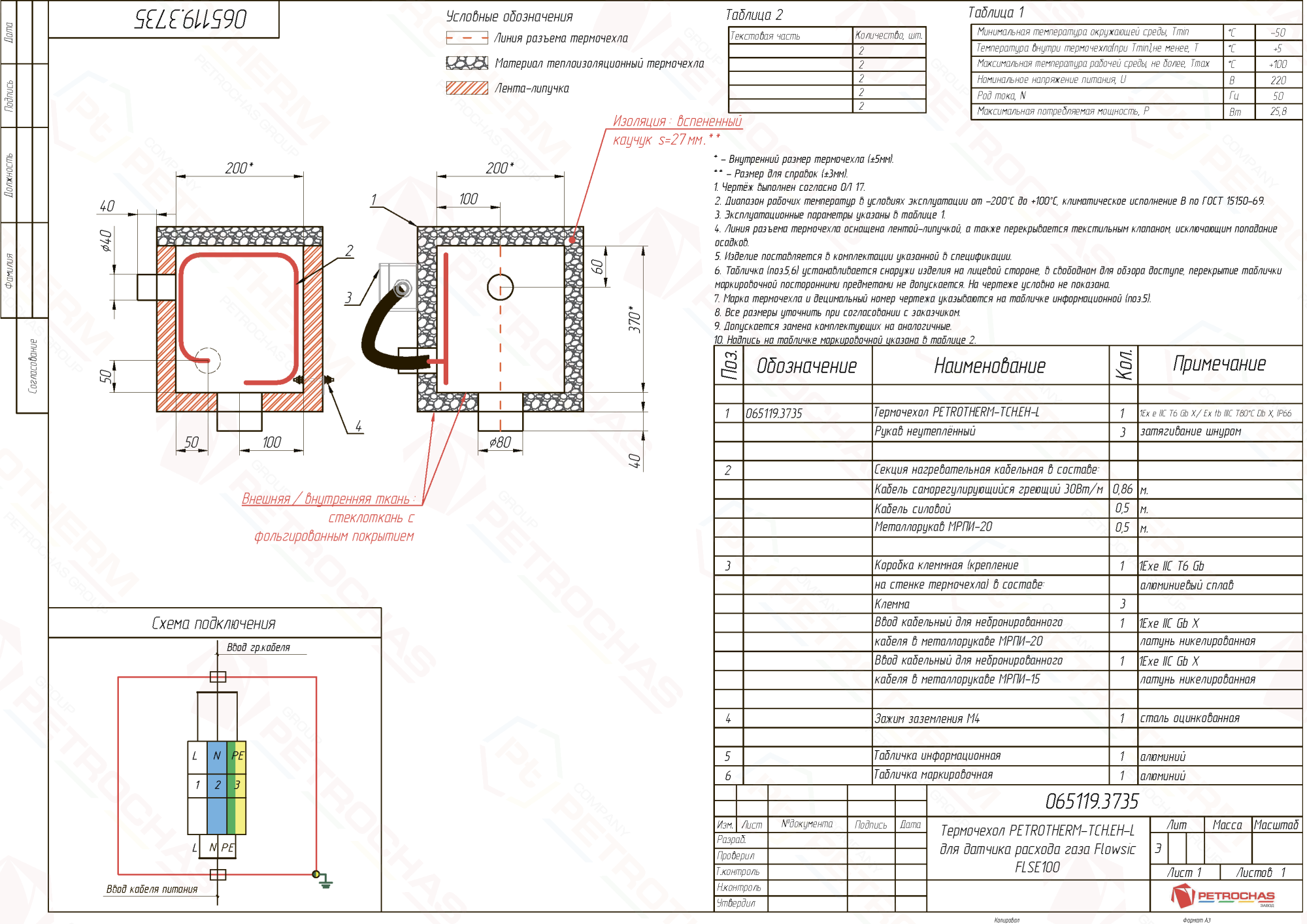 Термочехол PETROTHERM-TCH.EH-L (065119.3735) для расходомера