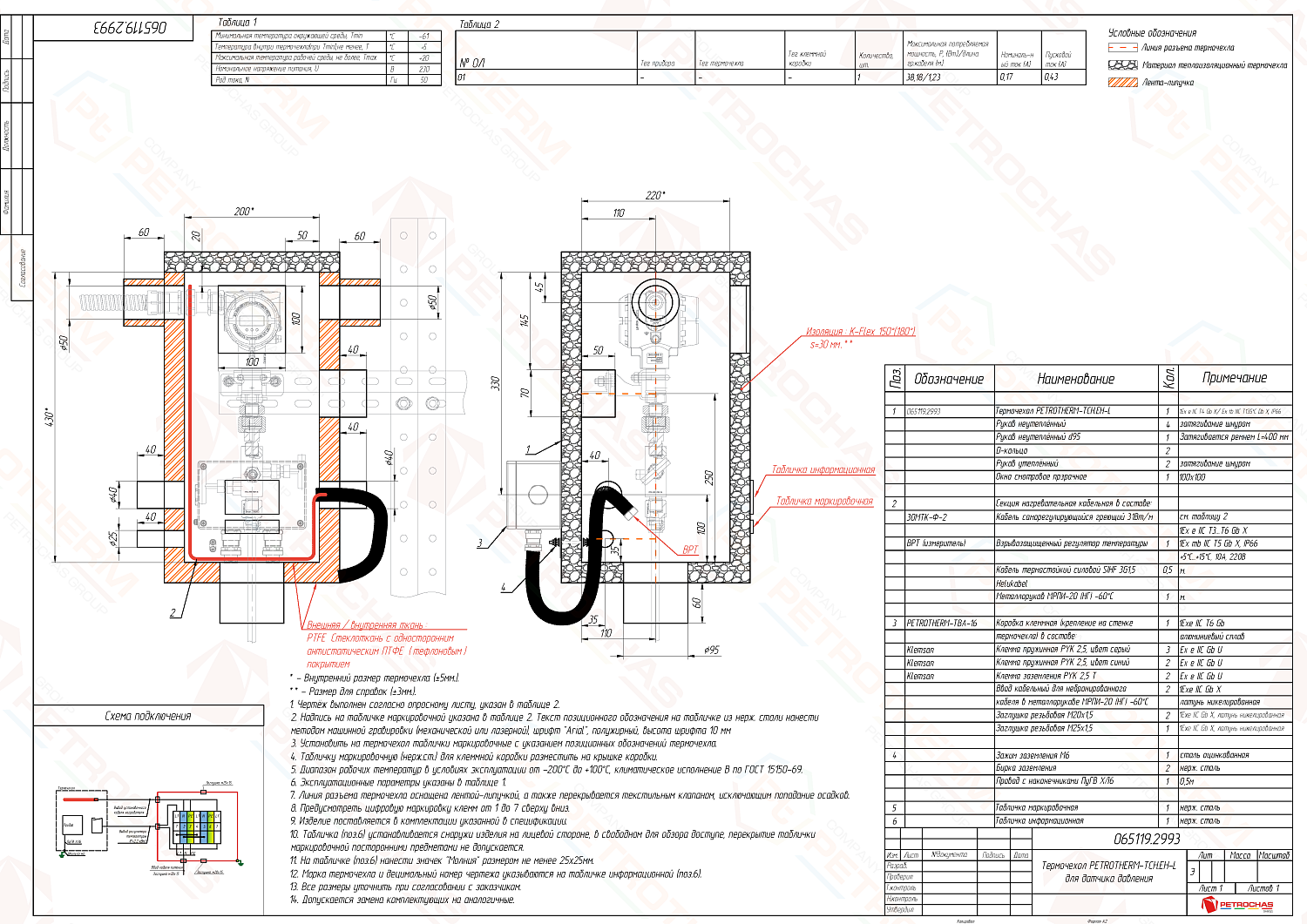 Термочехол PETROTHERM-TCH.EH-L (065119.2993) для датчика давления