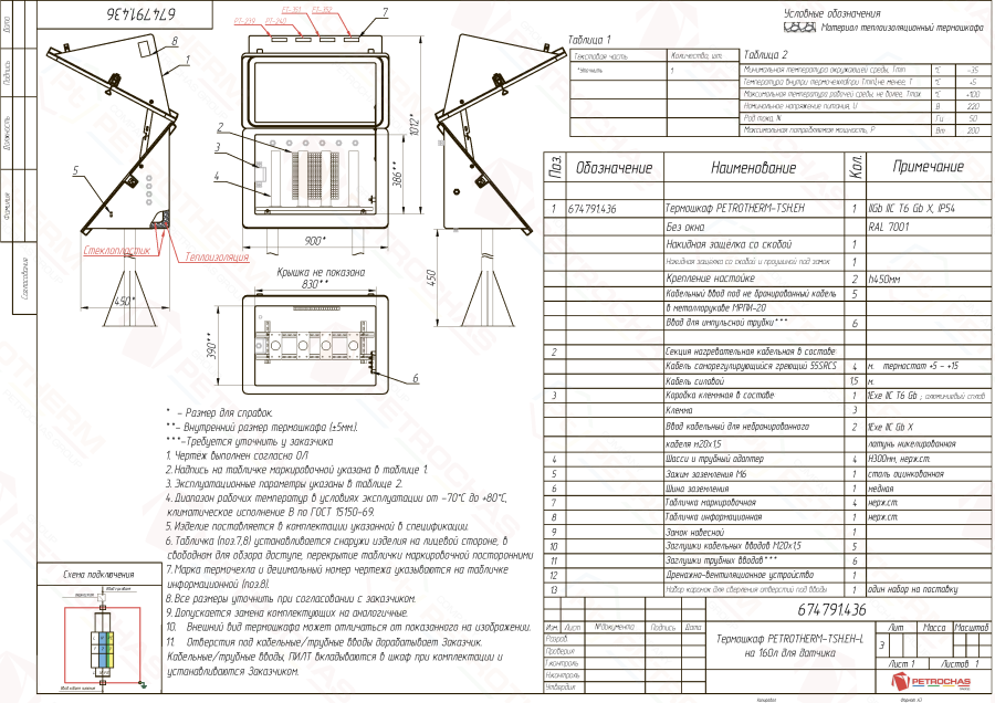 Термошкаф PETROTHERM-TSH.GP-P4-EH (674791.436)