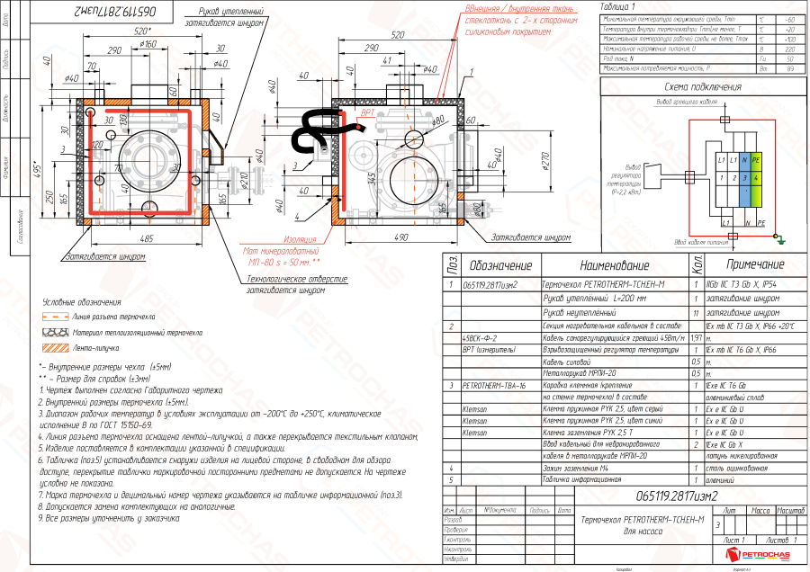 Термочехол PETROTHERM-TCH.EH-M (065119.2817) для насосного оборудования