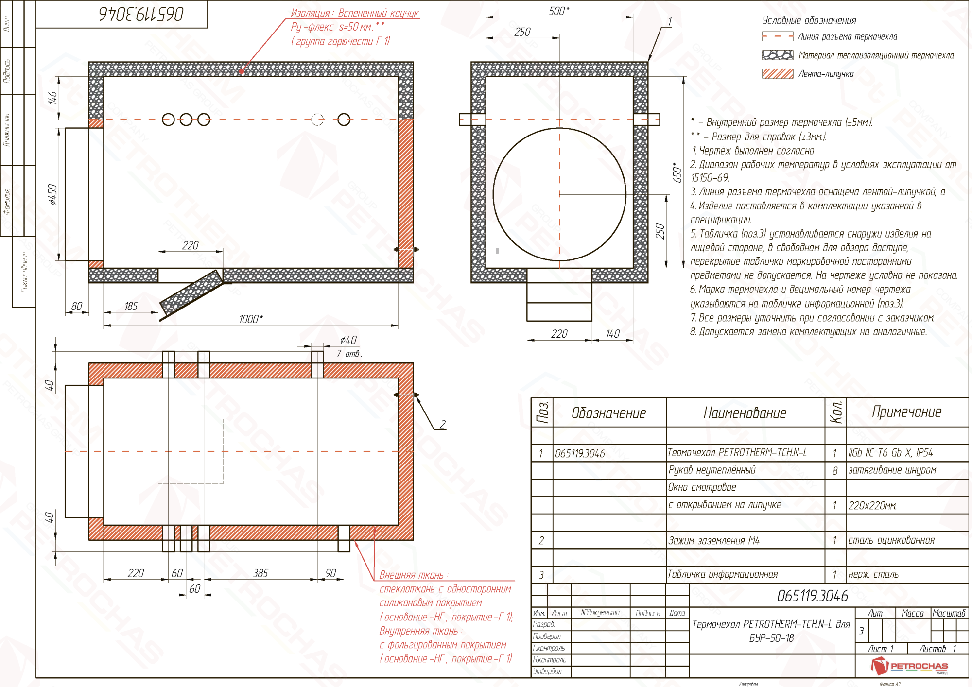 Термочехол PETROTHERM-TCH.N-L (065119.3046) для электродвигателя
