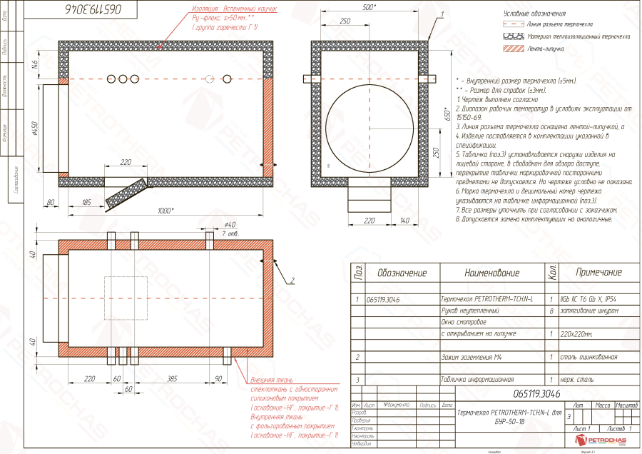 Термочехол PETROTHERM-TCH.N-L (065119.3046) для электродвигателя