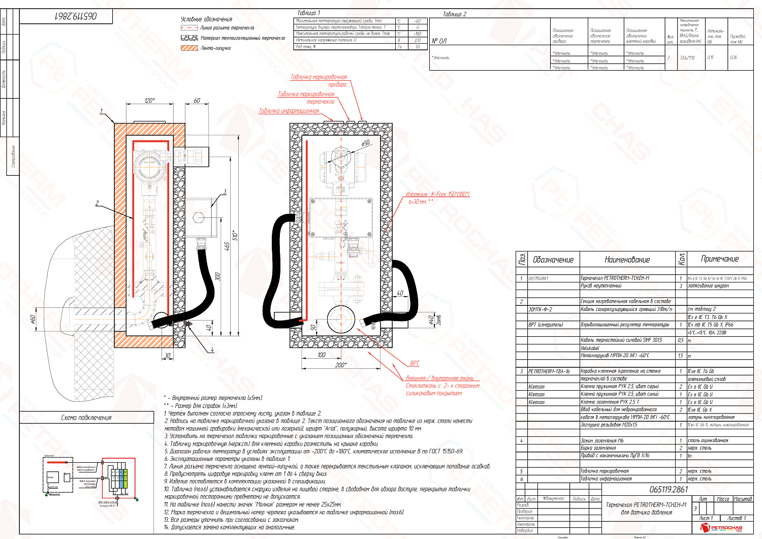 Термочехол PETROTHERM-TCH.EH-M (065119.2861) для датчика перепада давления