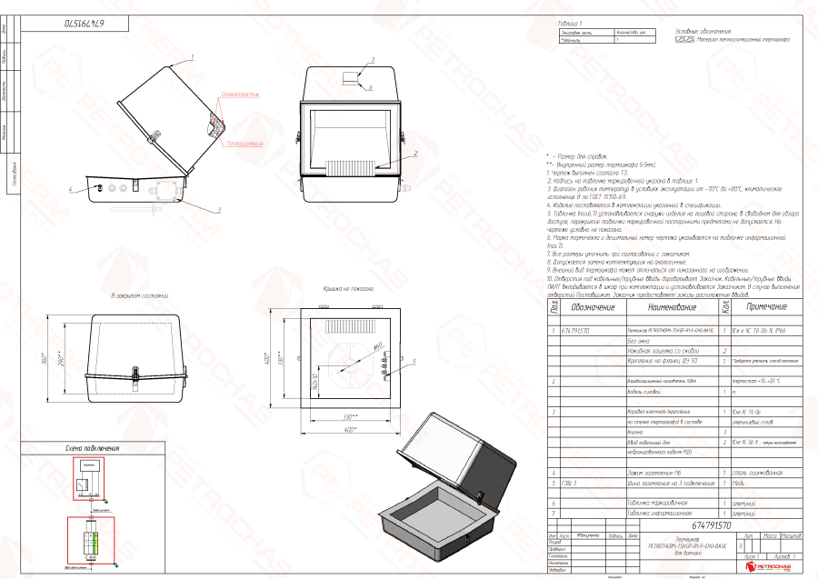 Термошкаф PETROTHERM-TSH.GP-R1-F-EHO (674791.570)