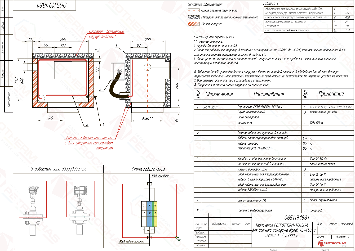 Термочехол PETROTHERM-TCH.EH-L (065119.1881) для расходомера