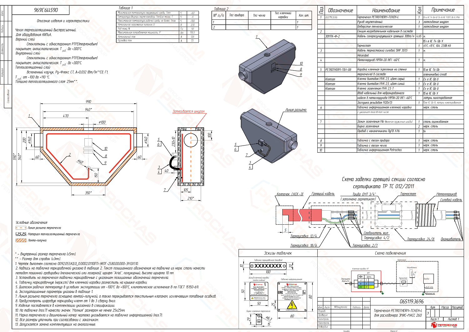 Термочехол PETROTHERM-TCH.EH-L (065119.3696) для расходомера