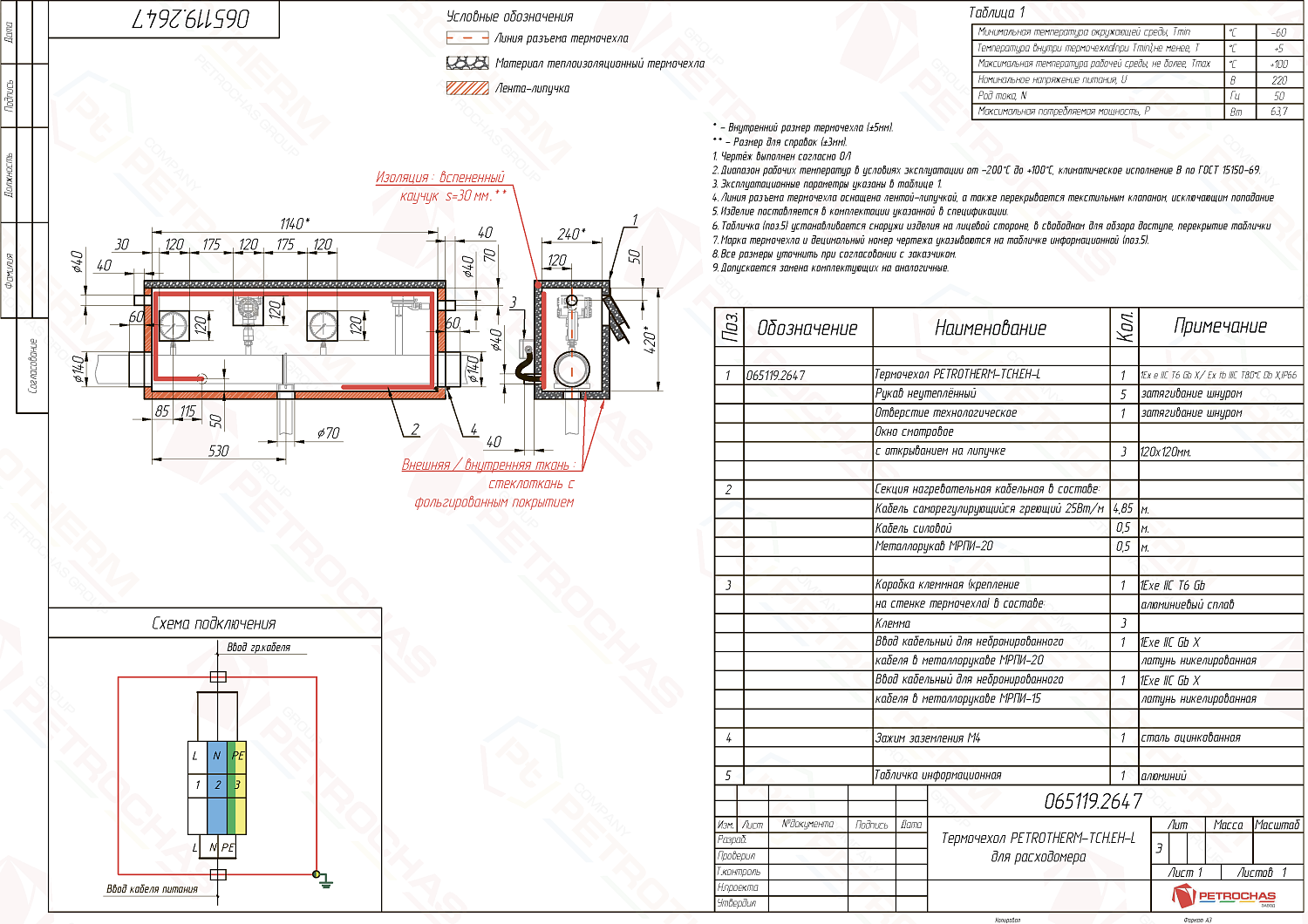 Термочехол PETROTHERM-TCH.EH-L (065119.2647) для расходомера