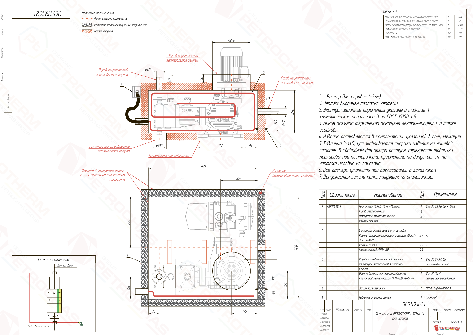 Термочехол PETROTHERM-TCH.EH-M (065119.1621) для насосного оборудования