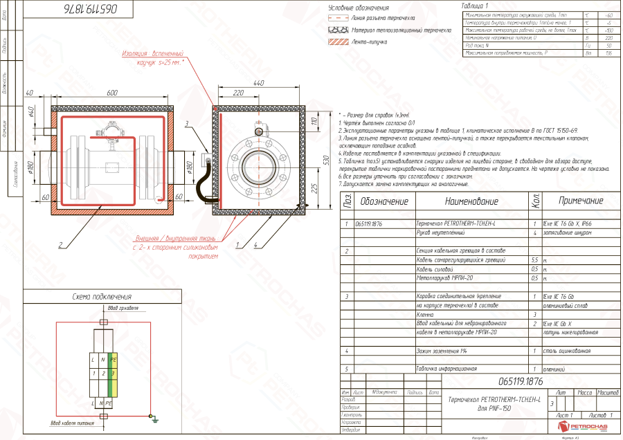 Термочехол PETROTHERM-TCH.EH-L (065119.1876) для расходомера