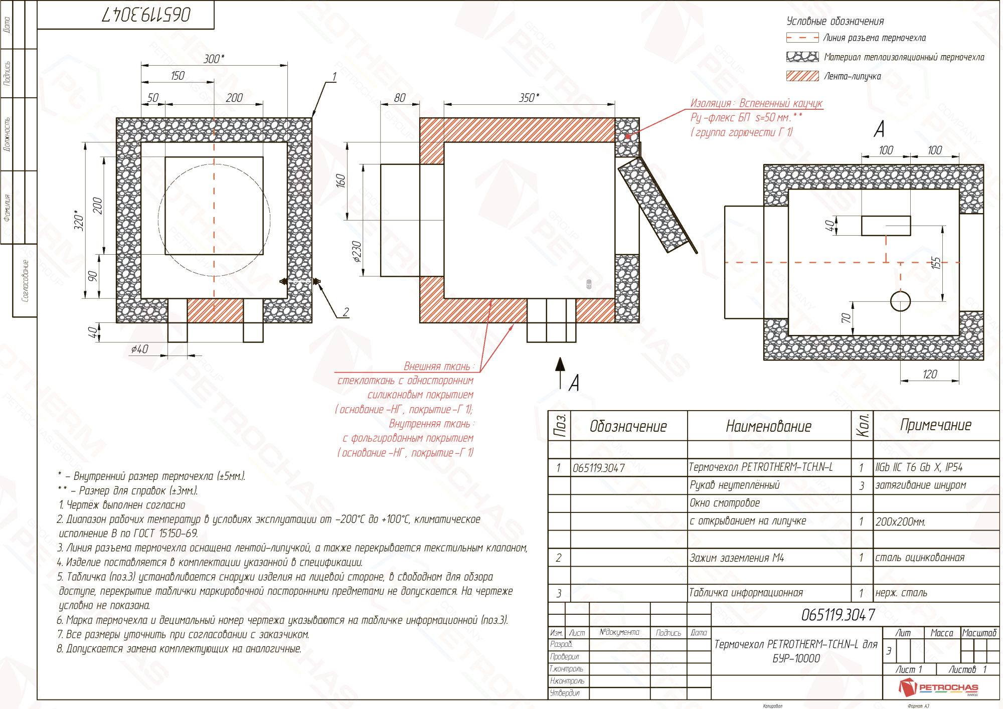 Термочехол PETROTHERM-TCH.N-L (065119.3047) для преобразователя
