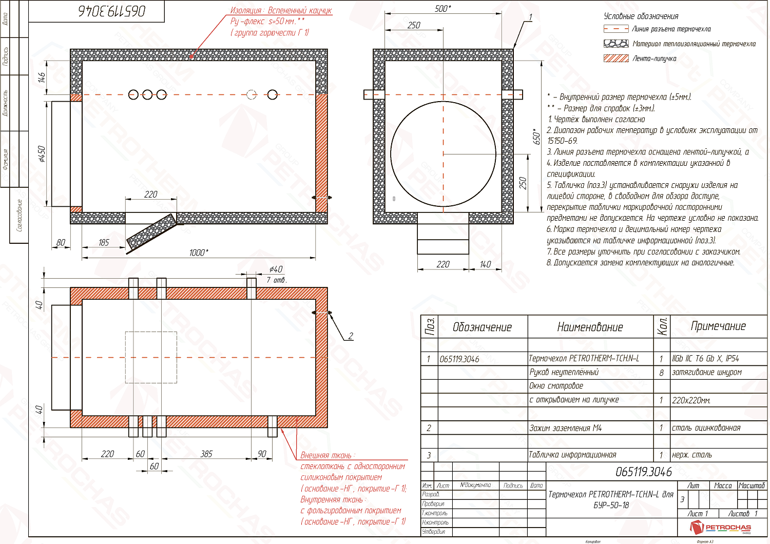 Термочехол PETROTHERM-TCH.N-L (065119.3046) для электродвигателя