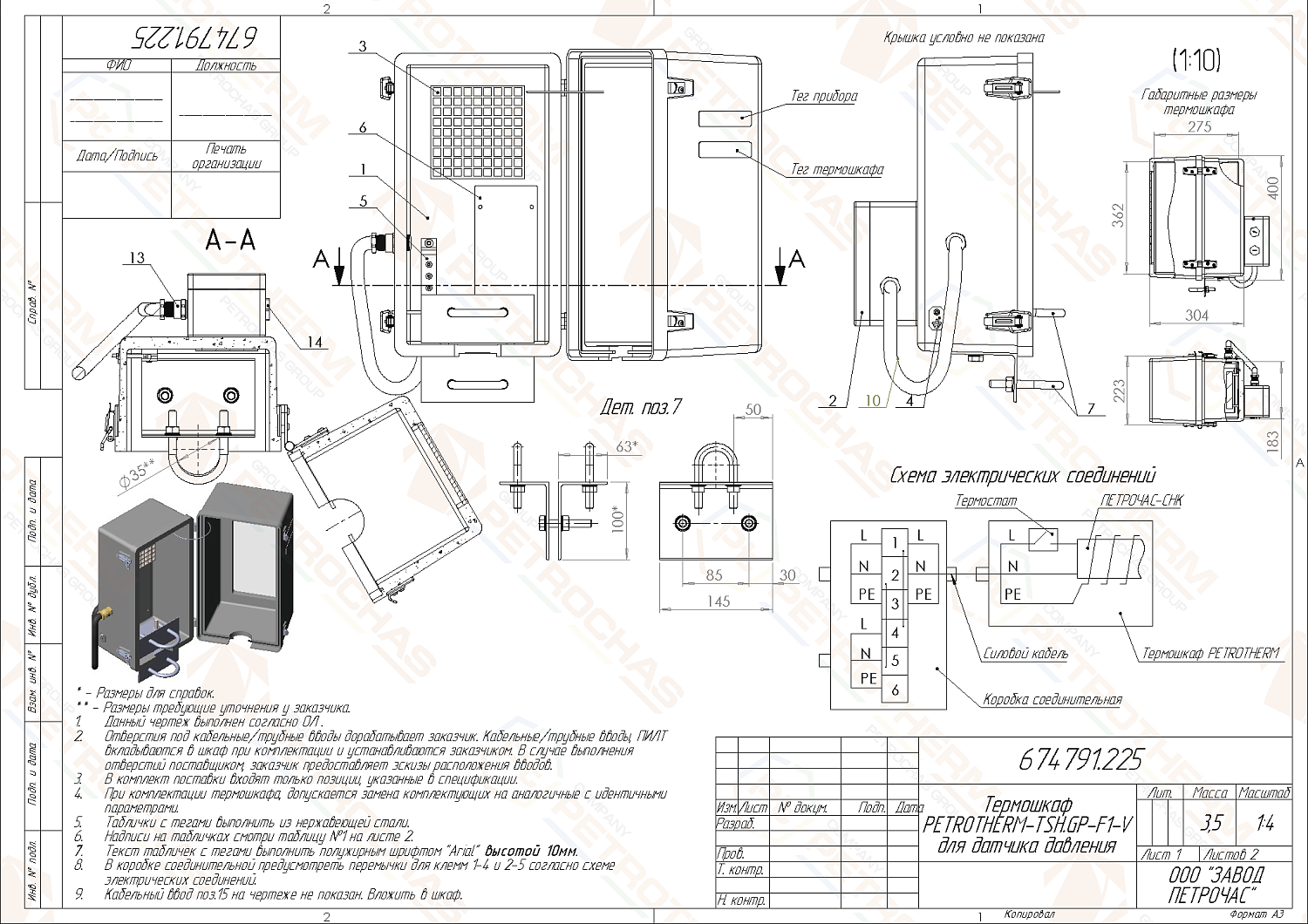 Термошкаф PETROTHERM-TSH.GP-F1-EH (674791.225)