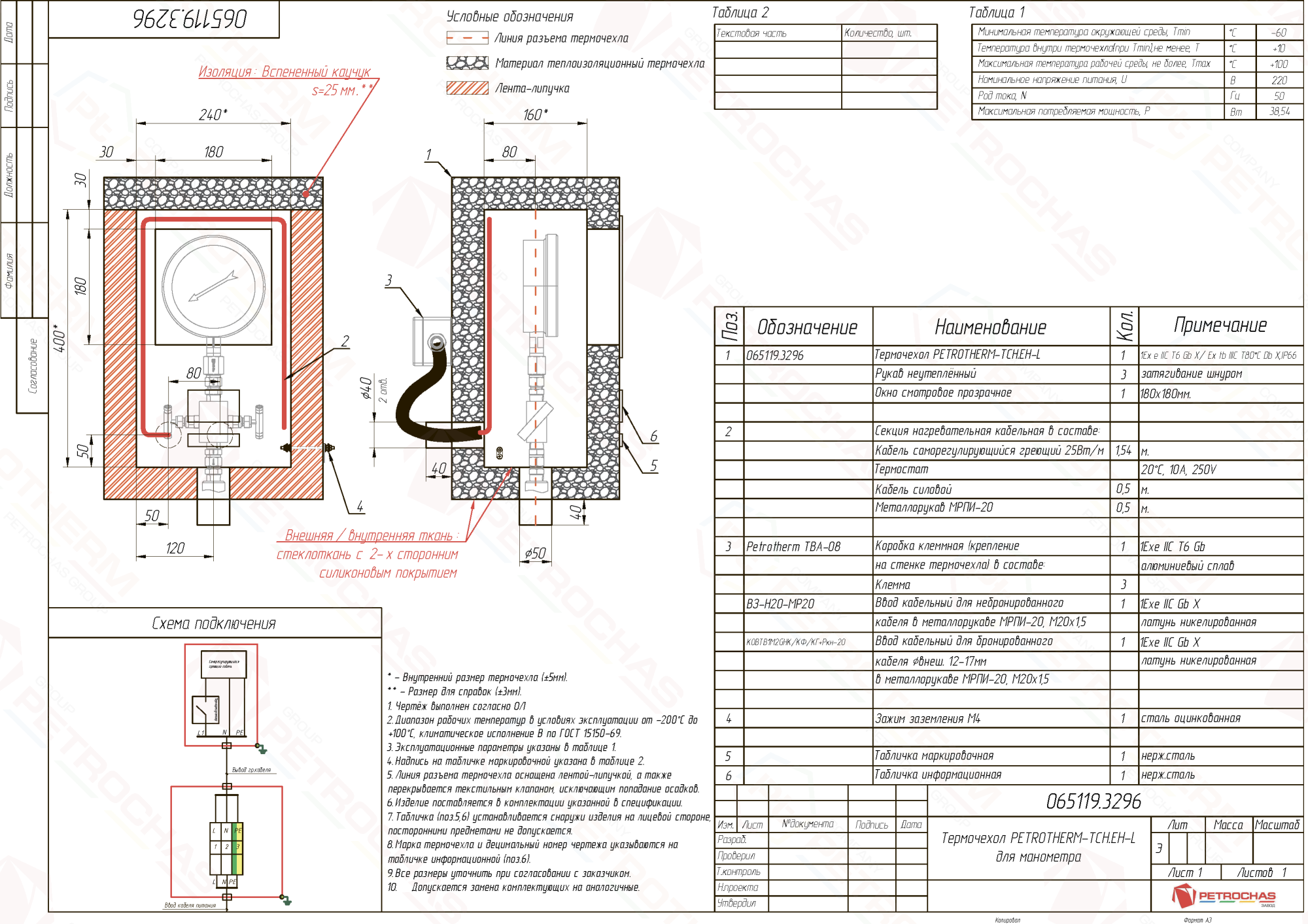 Термочехол PETROTHERM-TCH.EH-L (065119.3296) для манометра