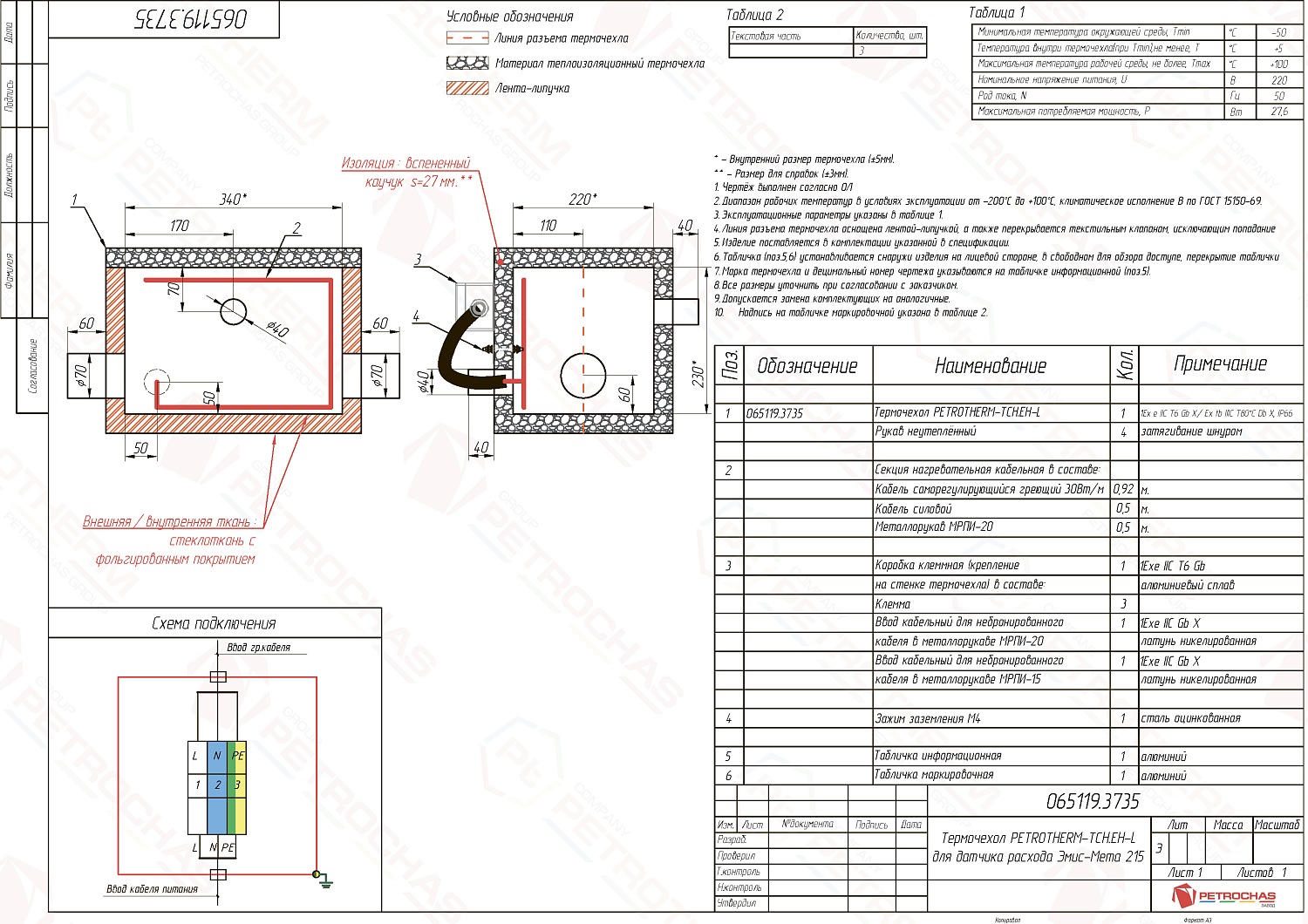 Термочехол PETROTHERM-TCH.EH-L (065119.3736) для расходомера